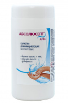 Салфетки дезинфицирующие "АБСОЛЮСЕПТ АКВА" бесспиртовые, банка 60шт., 125х170 03870